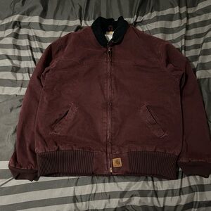 Carhartt Men's Burgundy Bomber Jacket